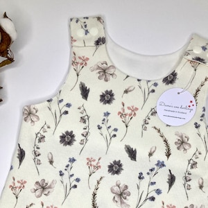jasmine baby romper, luxury baby wear,  baby shower gift, handmade baby wear, luxury handmade gift, floral baby wear, unique baby gift