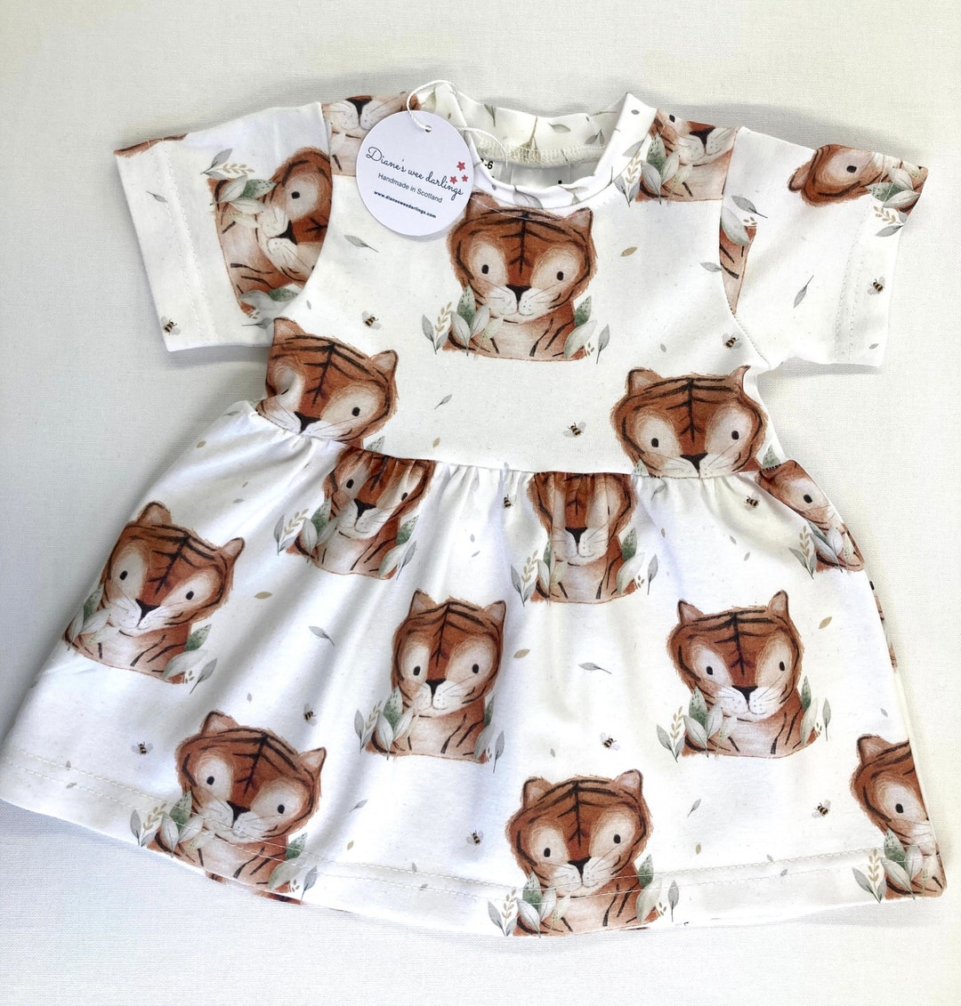 Mid-Season Dress For Baby Boy In Tiger Print Red Color main image 1