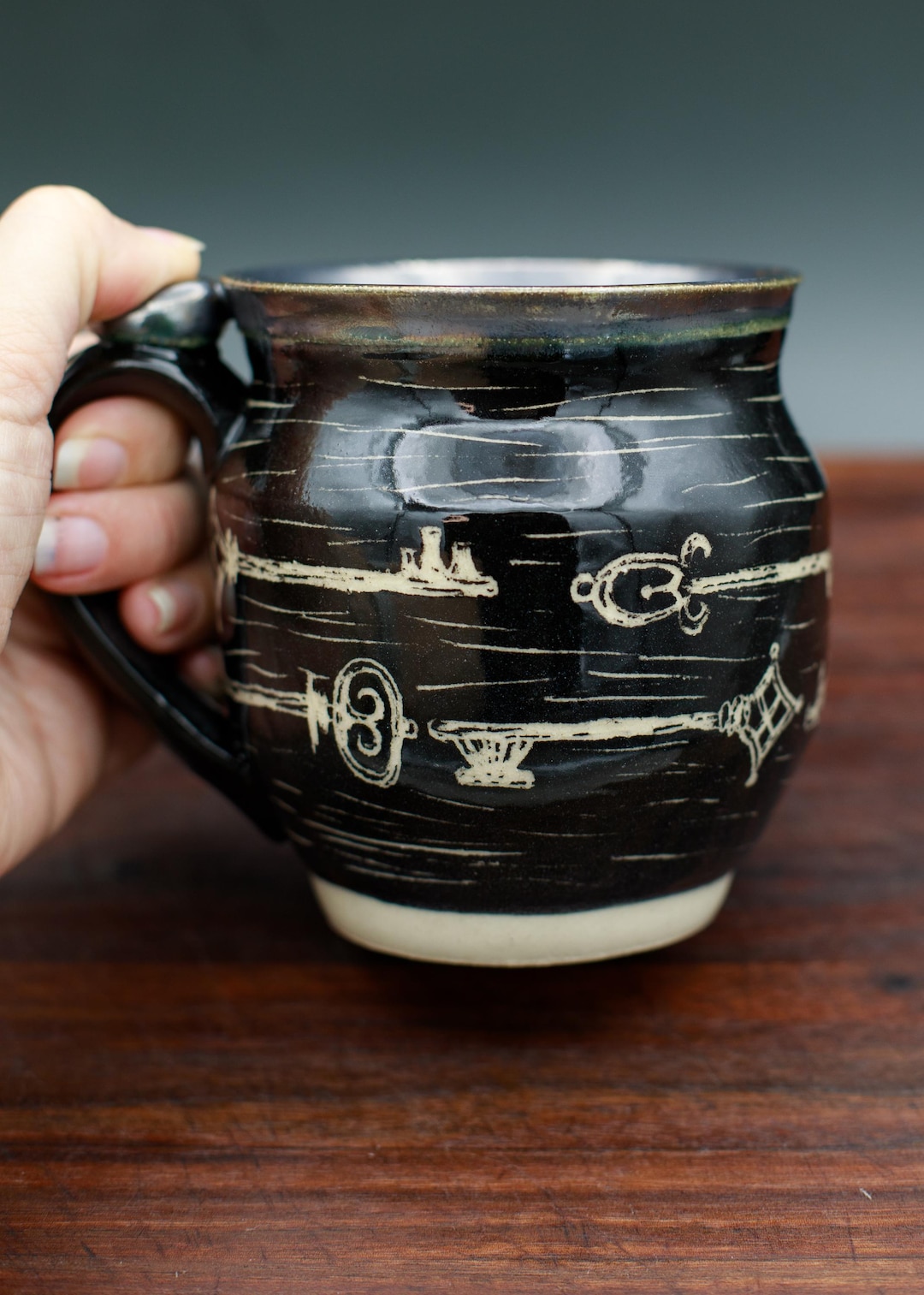 Handmade Ceramic Stoneware Key Mug - Etsy