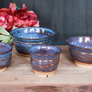 Handmade Small Set of Ceramic Bowls image 4