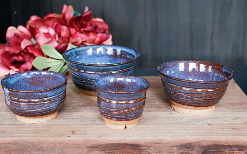 Handmade Small Set of Ceramic Bowls image 4