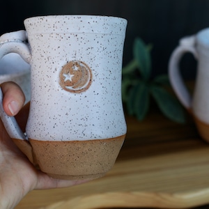 Handmade Ceramic Moon and Stars Mug