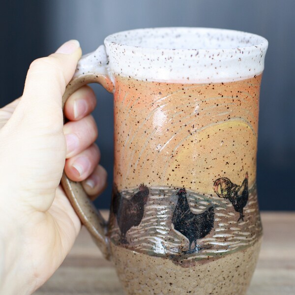 Handmade Ceramic Chicken Mug