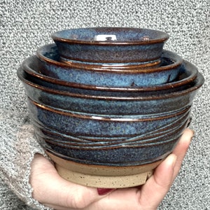 Handmade Small Set of Ceramic Bowls image 6