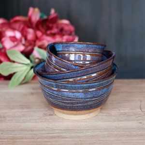 Handmade Small Set of Ceramic Bowls image 1