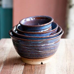 Handmade Small Set of Ceramic Bowls image 5