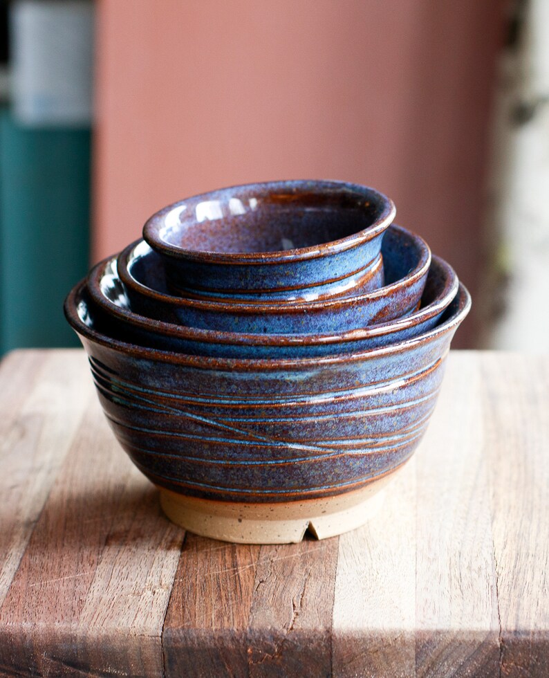 Handmade Small Set of Ceramic Bowls image 5