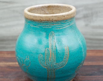Handmade Ceramic Cactus Vase