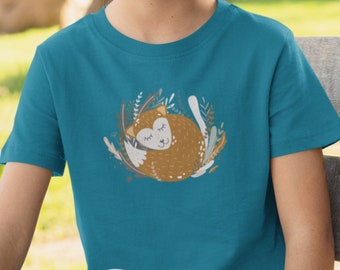 Fox Shirt | Kids Organic Cotton Tshirt | Woodland Animal Shirt | Wildlife Tee