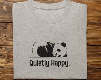 Chemise Panda pour enfants | Tee-shirt animal en coton biologique | Cadeau Panda | Chemise Zen