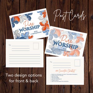 Pure Worship 2025 Convention, Postcards Printable