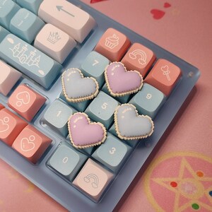 Heart Keycap / Digital Keycaps / Pastel Keycaps/ Resin Artisan - Etsy
