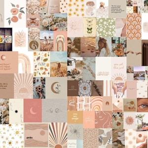 Boho collage kit, neutral collage kit, plant based collage kit, light tan collage kit. (Digital Download) 100 PCS