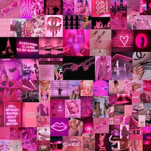 Hot Pink Collage Kit Pink Wall Collage Pink Collage Kit - Etsy
