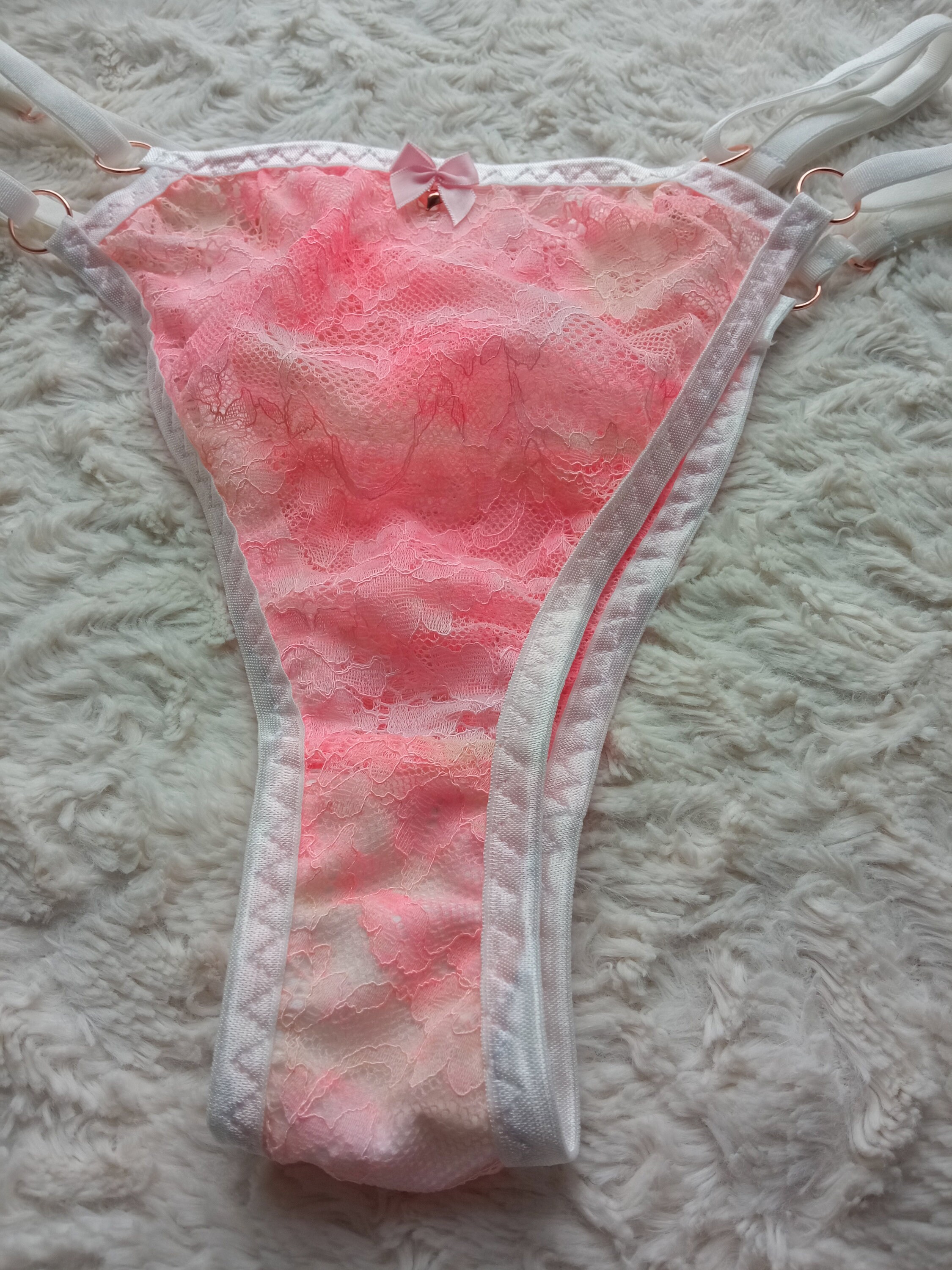 Women’s Stylish Pastel Checked Thong Bikini