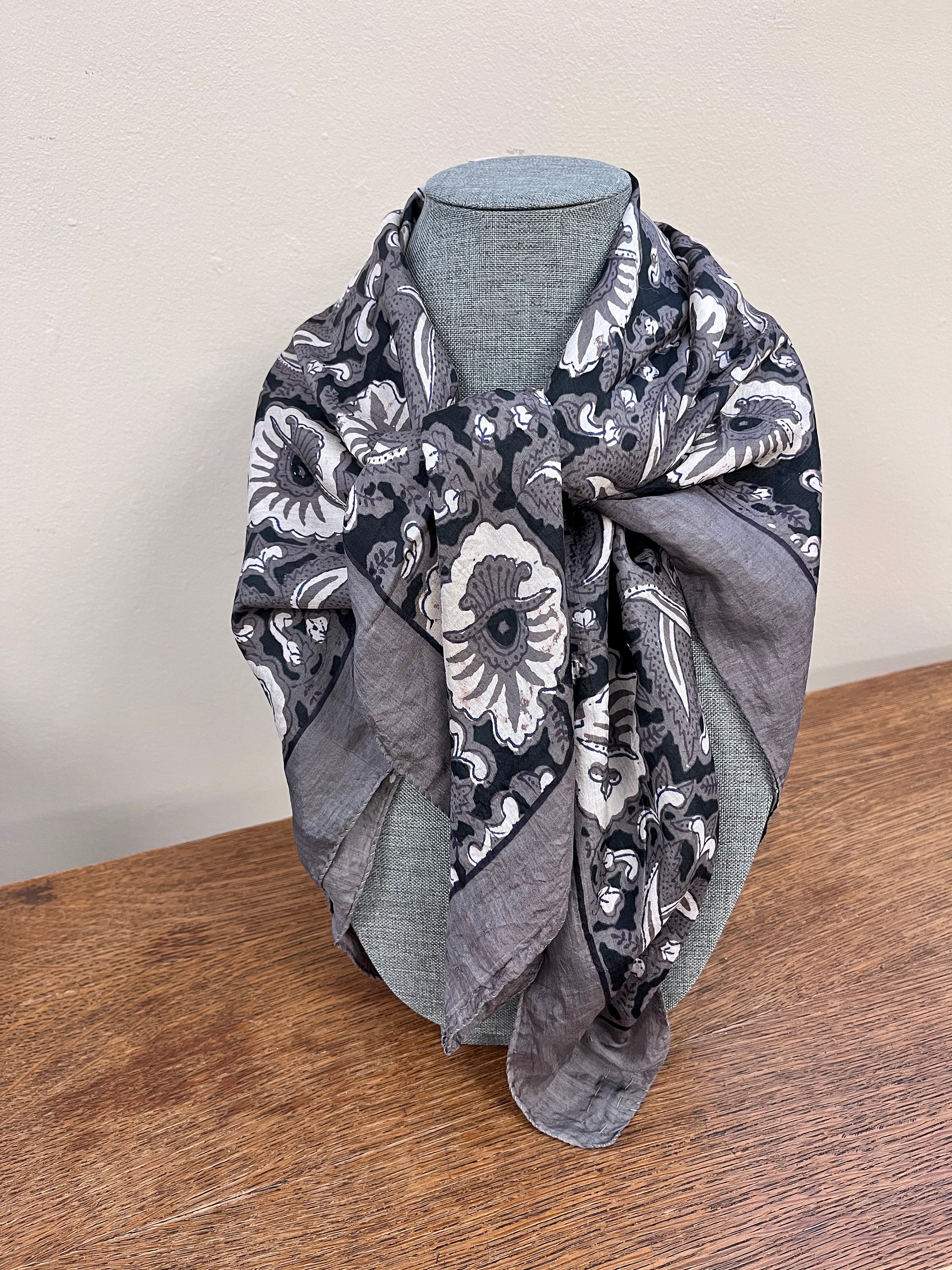 Grey Silk Scarf -  Canada