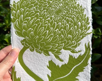 Chrysanthemum (on handmade paper)