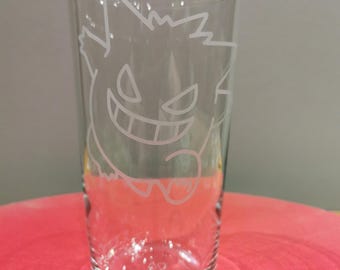 Gengar gegraveerd pintglas (570 ml / 1 Britse pint)