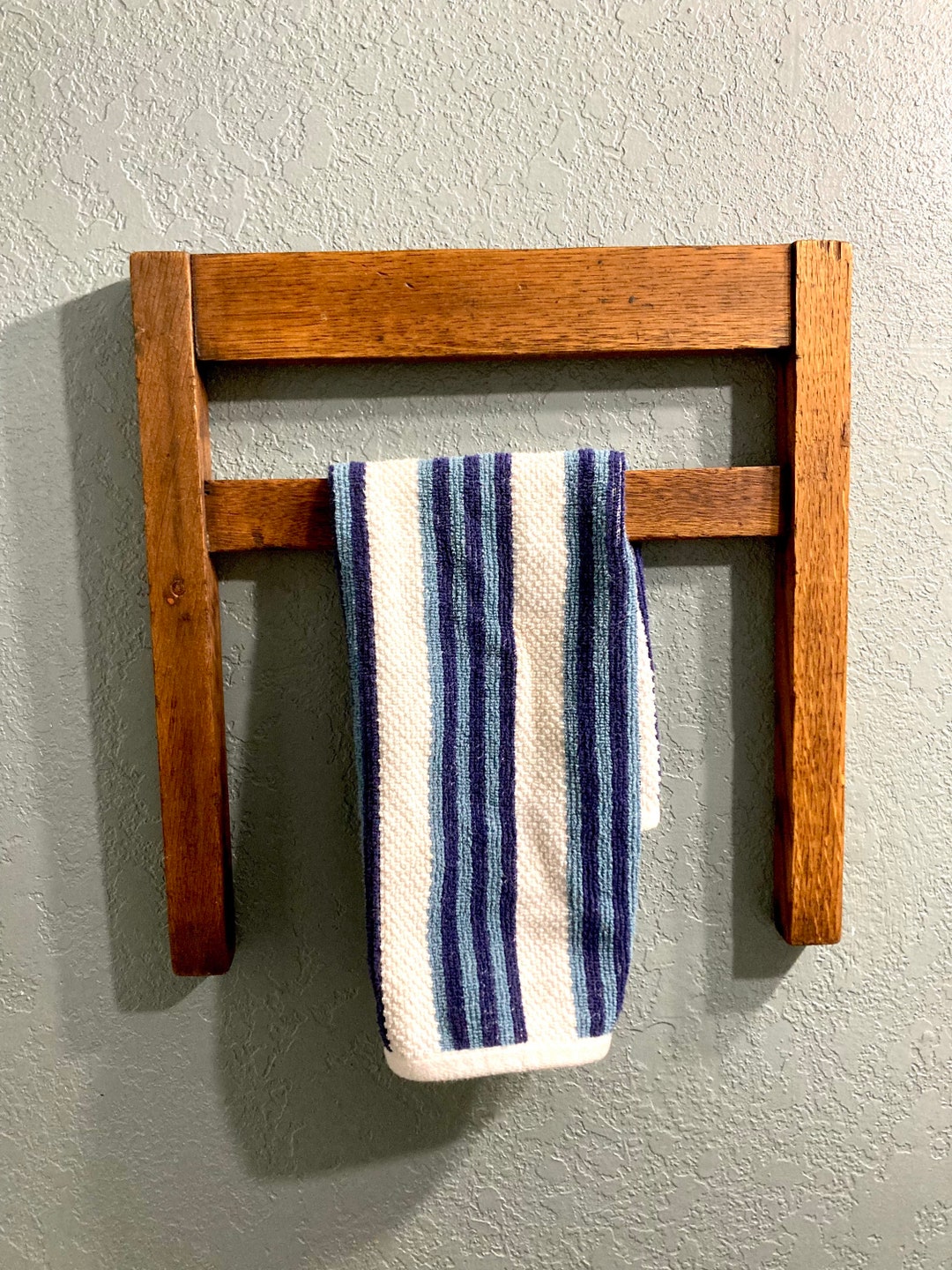 Antique Oak Towel Holder - Etsy