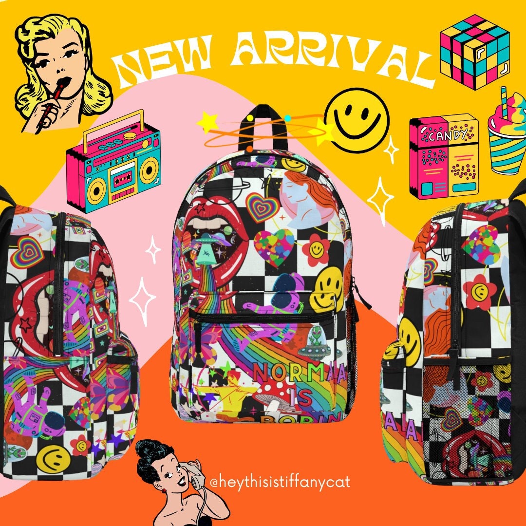 Backpack made in USA Indie Kid normal is Boring Etsy