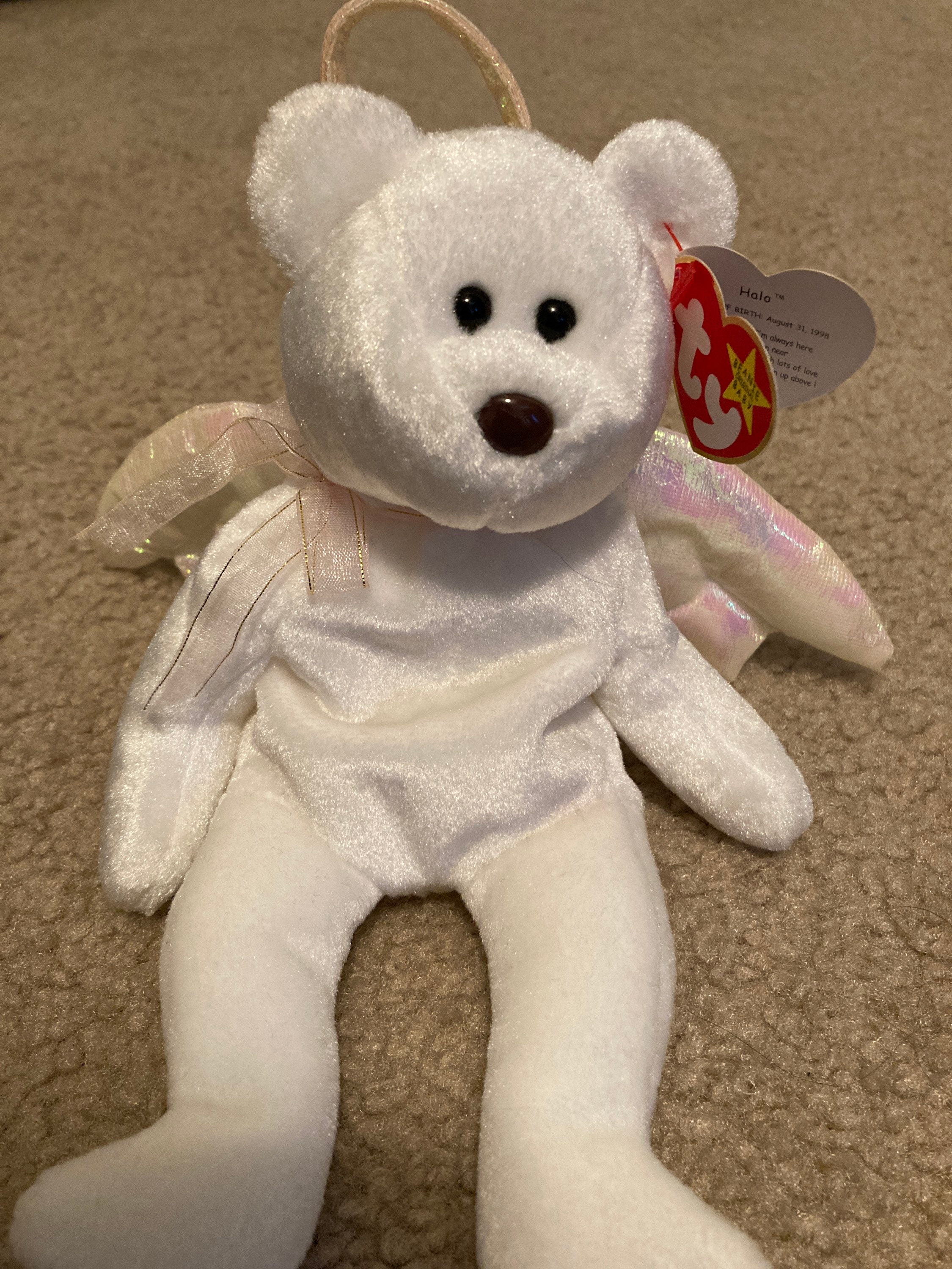 Halo the ULTRA RARE Vintage Beanie Baby Etsy