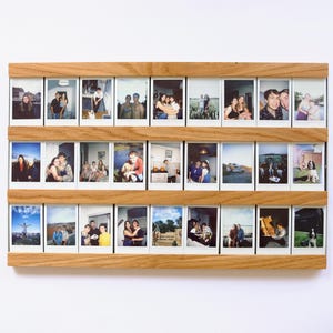 Polaroid Bilderrahmen für Instax Mini, Instax Square, Instax Wide, Polaroid 600 oder Polaroid I-Typ, handgemacht aus Eichen- oder Walnussholz