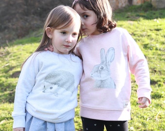 Organic cotton kids sweatshirt, Sustainable fashion for kids, Animal sweatshirt, Cute kids sweatshirts, Wildlife sweatshirts for kids,