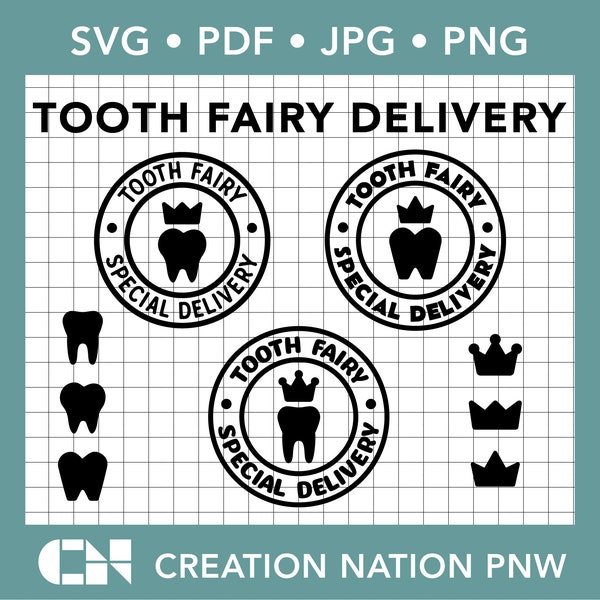 Tooth Fairy Bag, Delivery Pouch- Cuttable SVG Instant Download For Tooth Fairy Box