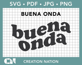 Buena Onda - Spanisch schneidbare SVG Datei Schneideplotter Instant Download