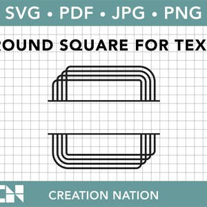 Rounded Square Wire Line Frame for Text-Single Cuttable SVG file for vinyl cutters