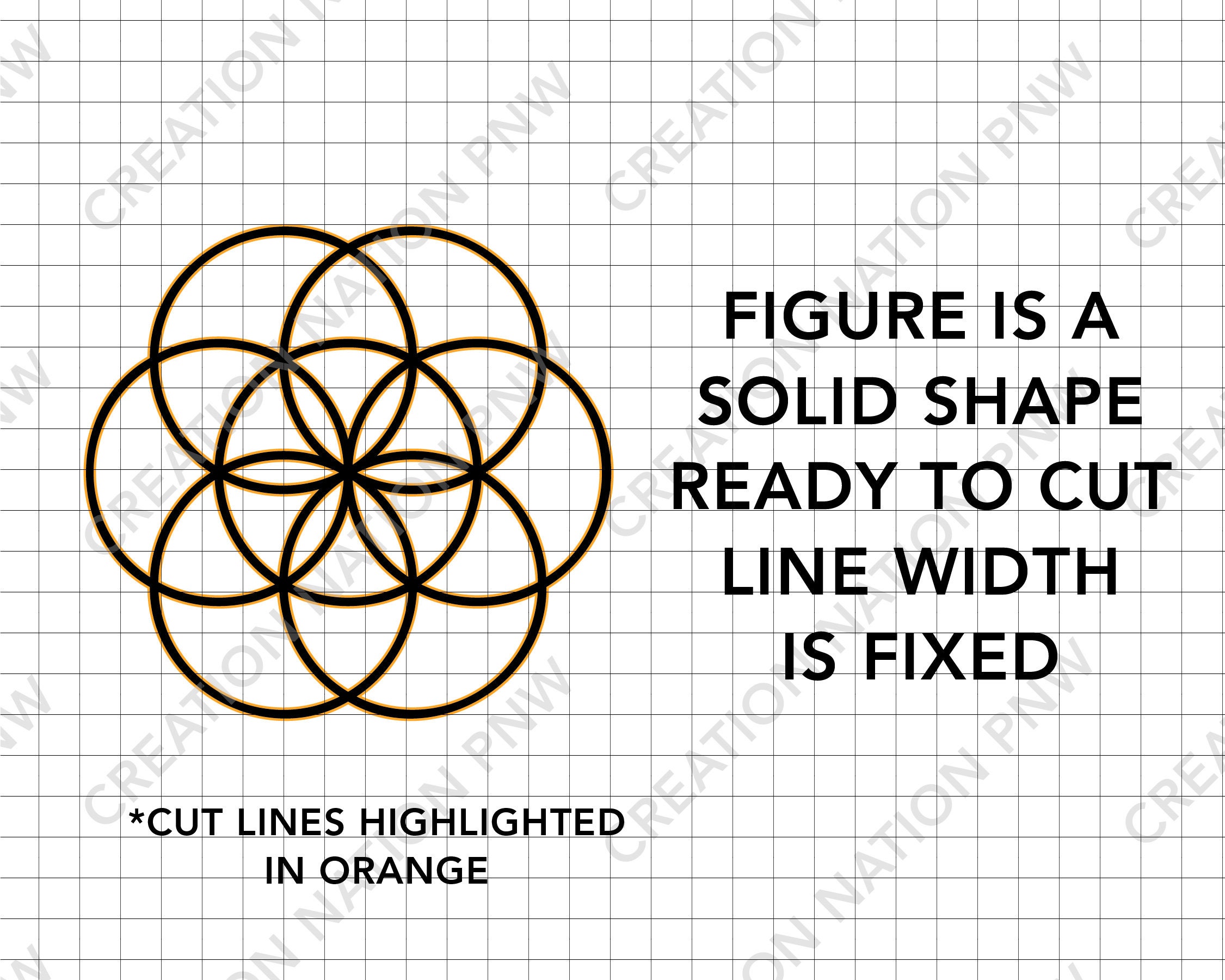 Line Cutable Seed of Life Lines- Cuttable SVG File for Vinyl Cutters - Etsy