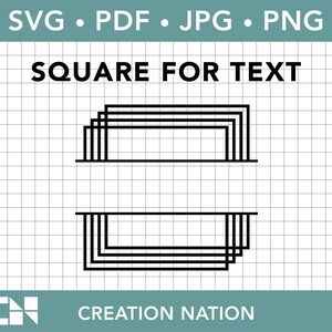 Square Wire Line Frame for Text -Single Cuttable SVG file for vinyl cutters