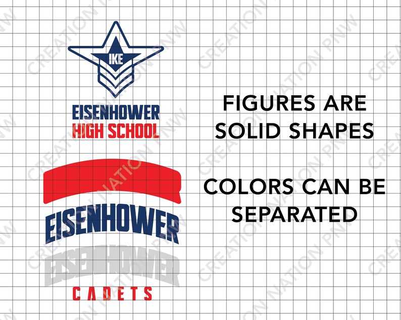 Eisenhower HS Ike Cadets SVG Yakima Valley Washington High School