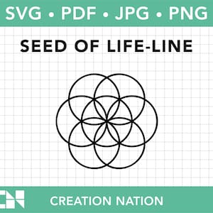 Seed of Life Lines- Cuttable SVG file for vinyl cutters
