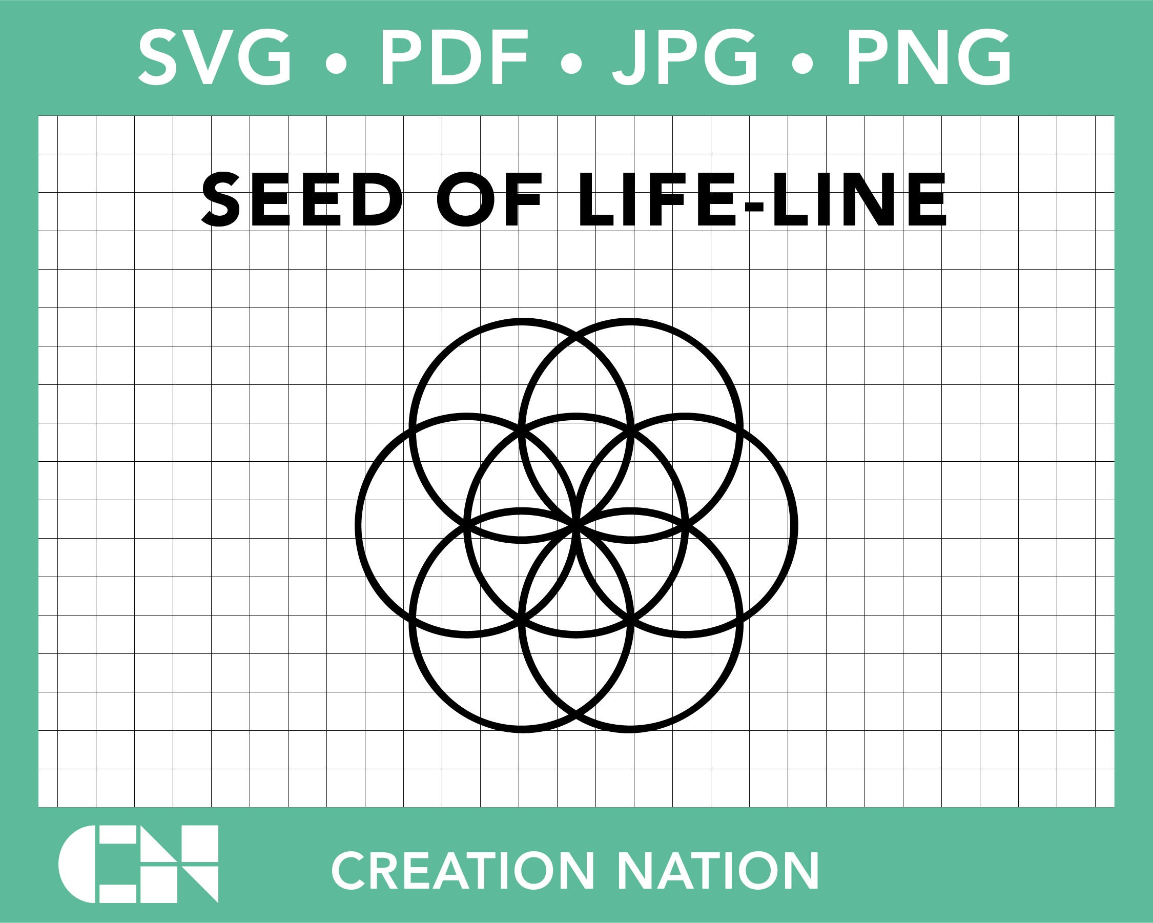 Line Cutable Seed of Life Lines- Cuttable SVG File for Vinyl Cutters - Etsy