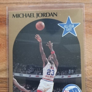 Michael Jordan, all stars east, 1990 nba hoops gold card #5
