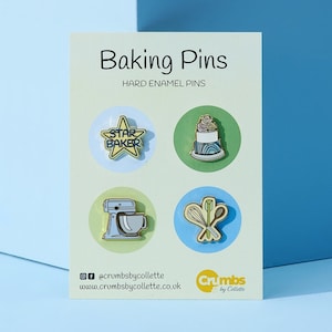 Pines de esmalte duro para hornear / Regalos para hornear / Regalos para panaderos / Bake Off / Star Baker / Batidora de pie / Insignias para hornear