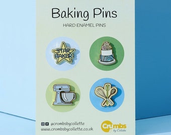 Hard Enamel Baking Pins | Baking Gifts  | Baker Gifts | Bake Off | Star Baker | Stand Mixer | Baking Badges