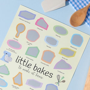 Little Bakes Scratch Off Poster | Baking Bucket List for Children | Baking Gift | Recipe Links Included | A3