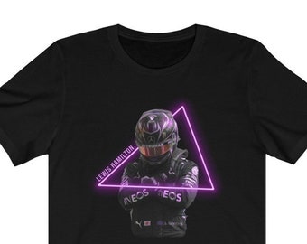 Lewis Hamilton | Black Panther Neon Lights T Shirt