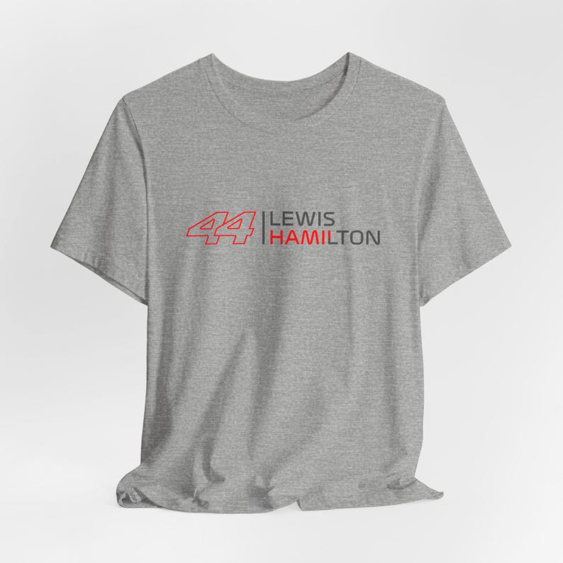 Alle Artikel sind von Hand bestickt HAMILTON Saison 2025Ferrari Shirt | Ferrari F1 T-Shirt | HAMILTON T-Shirt Athletic Heather
