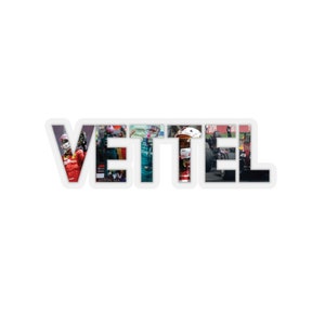 Sebastian Vettel | Adesivo ''VETTEL'' Momentos icônicos da Fórmula 1