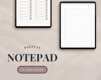 Gelinkt digitaal notitieboek | Productiviteitsdagboek met 16 tabbladen (pdf)