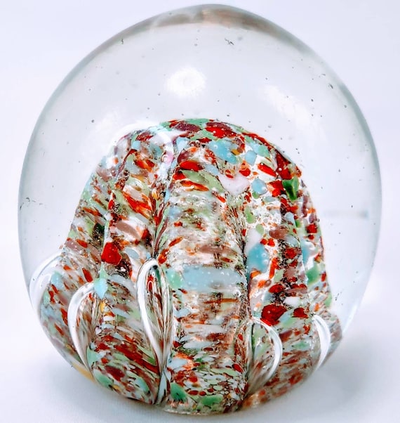Small Multicolor Glass Paperweight