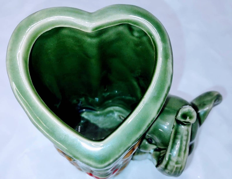 Vintage Green Luck Elephant Vase image 5