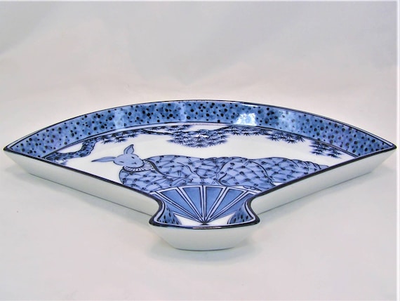 Vintage Kimono Hare Rabbit Fan Small Tray