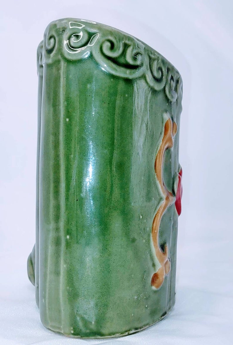 Vintage Green Luck Elephant Vase image 4