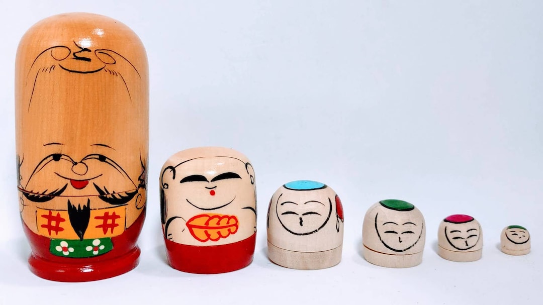 Vintage Fukuruma Japanese Nesting Doll 70s Etsy UK