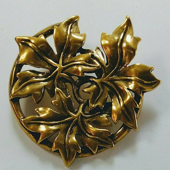 Vintage MMA Gold Toned Pendant Pin