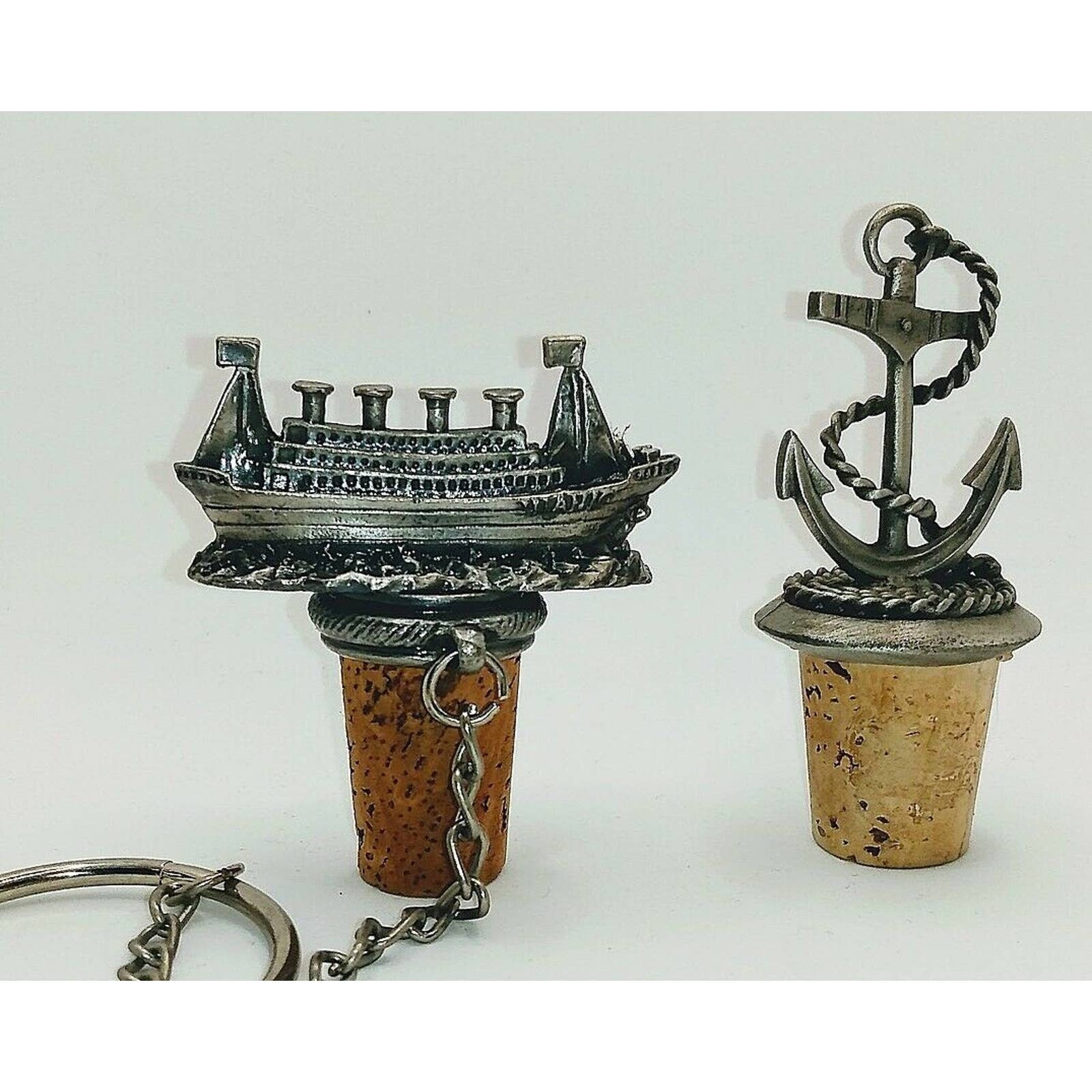 2 Pewter Nautical Bottle Stoppers new w/o tags Etsy